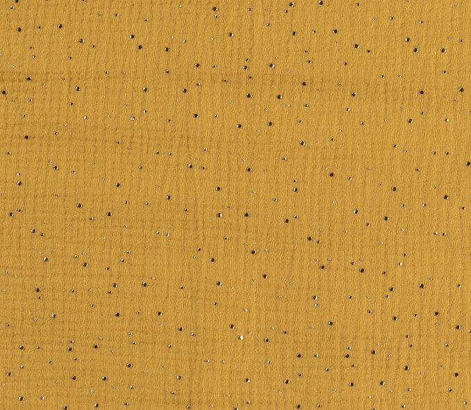 Double Gaze Ocre à Pois Dorés