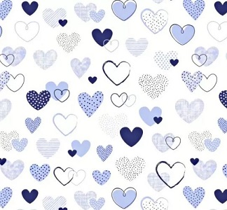 Cœurs Bleu Marine