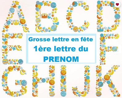 Police Fête 1ère Lettre Prénom