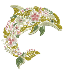 dauphin fleuri