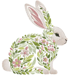 lapin fleuri