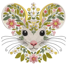 souris fleuri